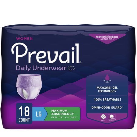 PREVAIL For Women Daily Disposable Underwear Female Large, Maximum, PK 18 PWC-513/1